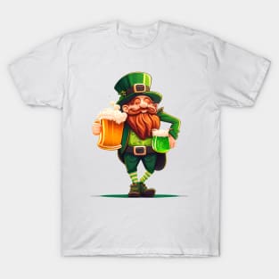 St Patrick's Day Lucky Leprechaun T-Shirt T-Shirt